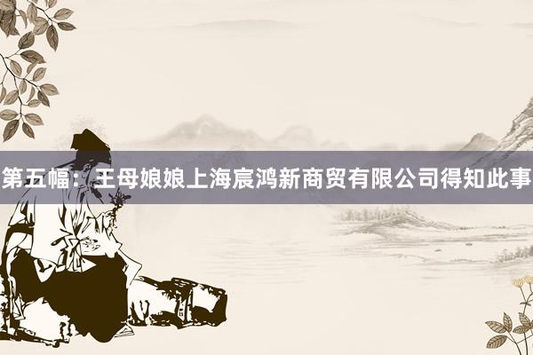 第五幅：王母娘娘上海宸鸿新商贸有限公司得知此事